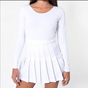 American Apparel White Tennis Skirt